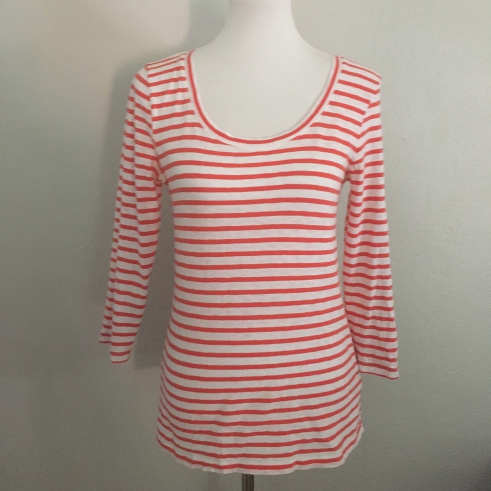 J. Crew Painter Zip Tee in Stripe